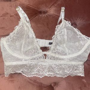 White lace bralette